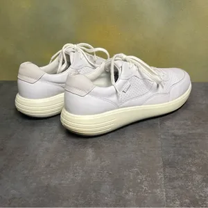 Ecco Perforated White Leather Women's Sneakers Size 10M thumbnail 10