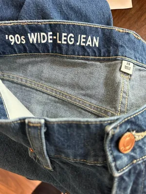 J.Crew High Rise '90s Wide-Leg Jeans Women's 28 Blue Denim Cotton Lyocell thumbnail 4