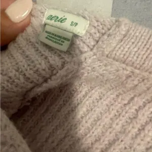 Lilac colored aerie cross back sweater thumbnail 4