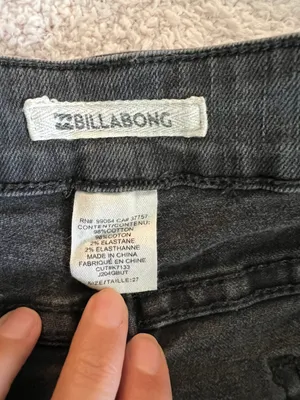 Billabong Charcoal Gray Denim Shorts thumbnail 6
