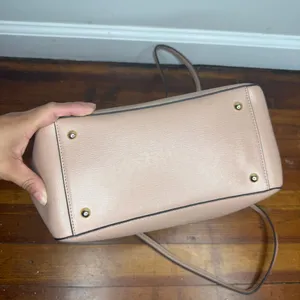 Lauren Ralph Lauren Pale Blush Leather Tote with Gold Hardware thumbnail 6