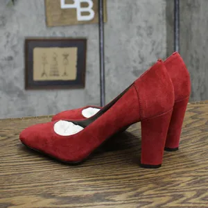 Victor Womens Vintage Suede Heels 167418a830179d Red 6M thumbnail 2