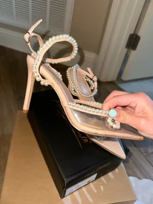 Pearl Bow nude heels Pink Size 7.5 thumbnail 2