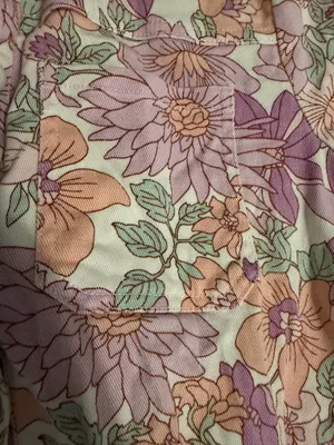 Skies Are Blue Denim Floral Romper thumbnail 3