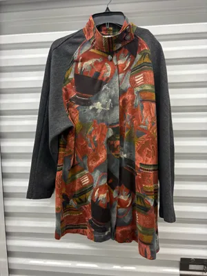 Vintage Rialto California High Collar Mixed Media Jacket thumbnail 1