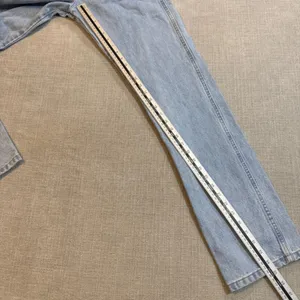 Wrangler High Rise Straight Leg Jeans Size 9x34 Light Wash Denim Vintage Boho thumbnail 4