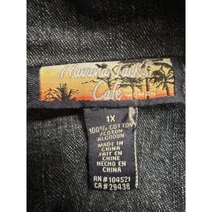 Havana Jacks Cafe Blue Denim Long Sleeve Jacket Jean Women’s Size 1X Vintage EUC thumbnail 3