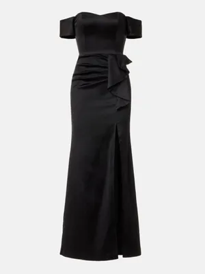 Dress The Population Size Large Gabrielle Black Gown M thumbnail 6