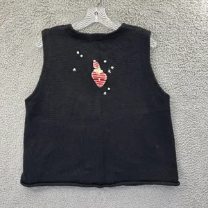 Vintage Susan Bristol Christmas Knit Sweater Vest Holiday Ugly Women's Medium‎ thumbnail 2