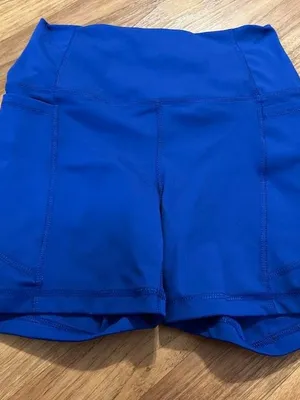 Yogalicious Royal Blue High-Rise Bike Shorts thumbnail 2