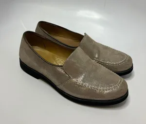 Hush Puppies nineteen fifty eight heirloom silver loafers slip on women's size 8 thumbnail 1