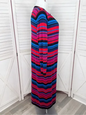 New‎ York & Co Eva Mendes Cecilia Striped Duster Cardigan Sweater Large XL thumbnail 4