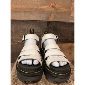 Dr. Martens Doc Blaire Sandals Womens Size 6 White Leather Strappy Gladiator thumbnail 4