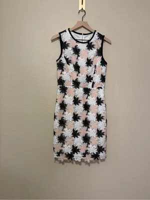Kate Spade Tiger Lily Blush Flower Lace Dress Size 6 thumbnail 3