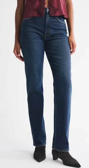 Abercrombie & Fitch Curve Love Ultra High Rise 90s Straight Jean size 26 thumbnail 1