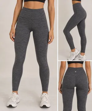 Lululemon Leggings Size 0 Heathered Gray High Rise Full Length Yoga Pants thumbnail 2