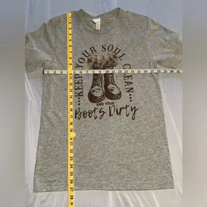 Soul Clean Boots Dirty Bella Canvas Tee • Size Medium thumbnail 5