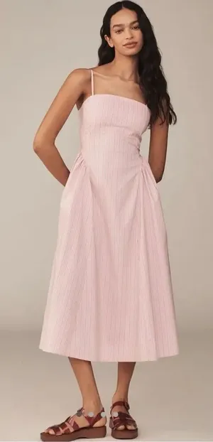 Maeve Sleeveless Fitted A-line Midi Dress-NWT thumbnail 1