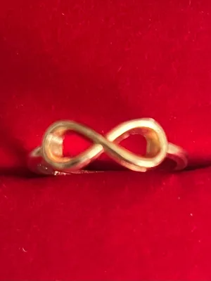 Infinity Ring Stainless Steel Golden Size 6 NWT Gold thumbnail 2