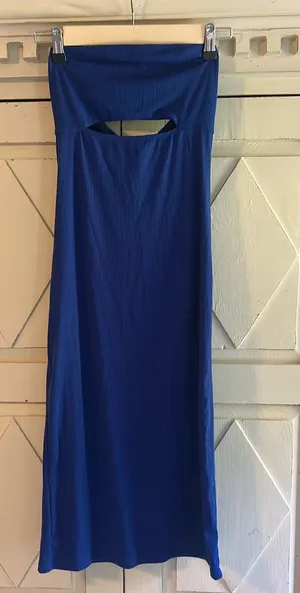 Rolla Coster Strapless ribbed maxi dress with cutout thumbnail 1