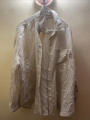 Zara Stripped button down shirt thumbnail 3