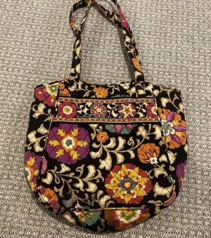 Vera Bradley Bag Suzani 2011 Tote Shoulderbag Purse Medium Floral Quilted Cotton thumbnail 1