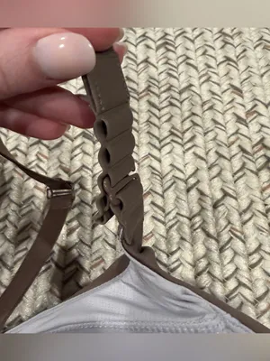 NWOT Halara Brown Medium Support Sheen Running Sports Bra thumbnail 6
