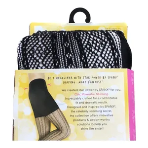 SPANX Star Power Center Stage Double Diamond Stripe Shaping Tights Black Size C thumbnail 8