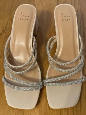 Brand New Target A New Day Sparkly + Pink Beige Square Heels thumbnail 12