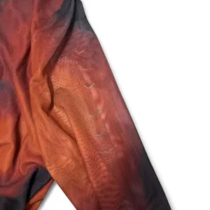 Y2K Brown Abstract Mesh Bodycon Midi Dress Size XL thumbnail 3