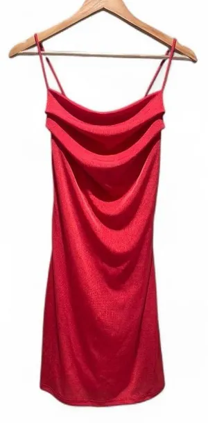 NWT Saints 21 Shimmer Cowl Neck Bodycon Mini Dress‎ Medium Clubwear Night Out thumbnail 1