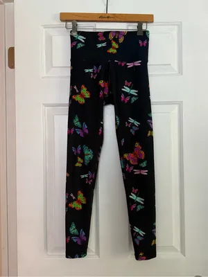 Terez Neon Butterflies Duo Knit 7/8 Leggings in Dragonfly and Butterflies thumbnail 2
