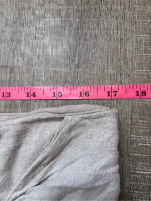 Abercrombie & Fitch Knotted Linen Mini Skirt Beige L Minimalist Coastal Neutral thumbnail 14