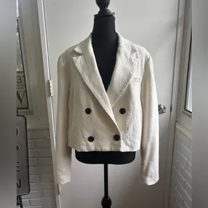 Maeve Cropped Double Breasted Blazer large workwear glamorous power holiday‎ thumbnail 3