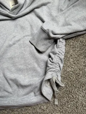 Aerie Pullover Grey Hoodie Size Medium Side Tie thumbnail 3