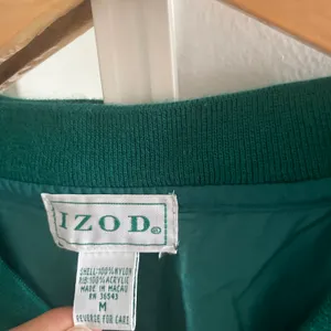IZOD Vintage Green Windbreaker Pullover Sweater thumbnail 2