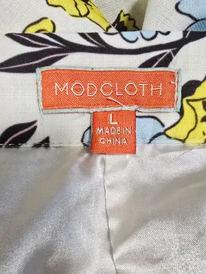Modcloth Retro Yellow Floral Skirt Size L thumbnail 6