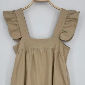 Tuckernuck Pomander Place Camellia Flutter Sleeve Mini Dress XS Tan Coastal Boho thumbnail 8