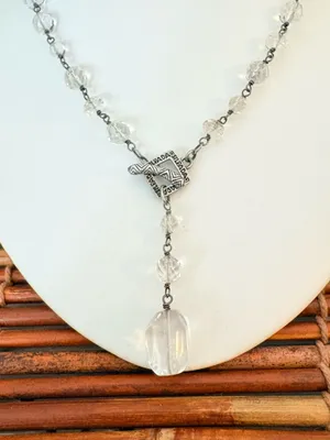 Silpada Long Crystal Vintage Necklace thumbnail 3