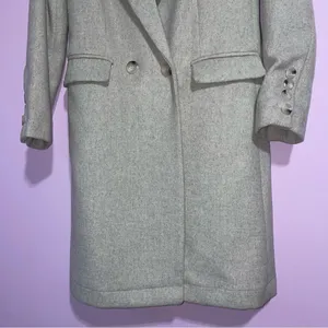 Lulus Brisk Elegance Light Beige Double-Breasted Coat Women Size XS Wool Blend thumbnail 4