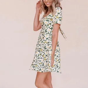 ✨Sunny Floral Mini Dress✨ Green Size 8 thumbnail 4