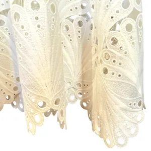 Holly Shae Eyelet‎ Lace Neck Tie Maxi Dress Women's XS/M White Boho Resortwear thumbnail 8