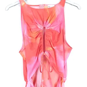 As Seen On Screen LUXE x MILLIE Ruched Mini Dress with Keyhole in Marble Print Size 12 EUC thumbnail 2