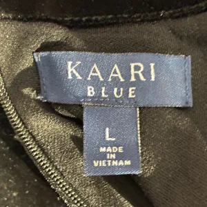 Kaari Blue Womens Glam Beaded Velvet Dress Black Cocktail Evening Event Size L thumbnail 6