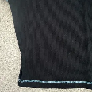 Princess Polly Black Ribbed Crop Top with Colorful Trim thumbnail 5