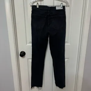 Re/DONE Double Needle‎ Jeans in black 85 wash size 28 raw hem thumbnail 7