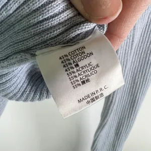 Brandy Melville Light Blue Ribbed Mock Neck Cropped Sweater MZH170 Womens OS‎ thumbnail 6