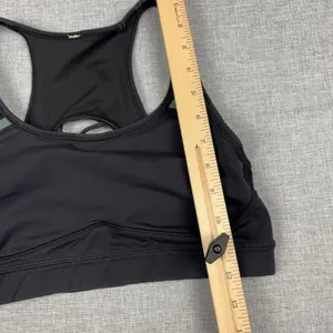 Lululemon Sports Bra Womens 10 Black Lattice Back Racerback Medium Support Yoga thumbnail 7