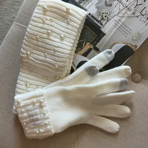 Victorias Secret Holiday Winter Headband & Gloves Set With Pearls thumbnail 4