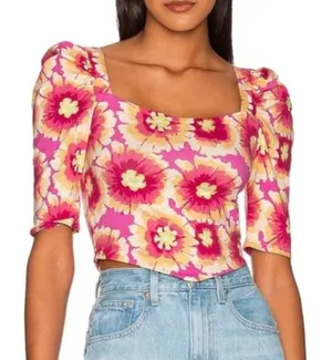 NWT Free People Give Me More Top in‎ Pop Combo thumbnail 1
